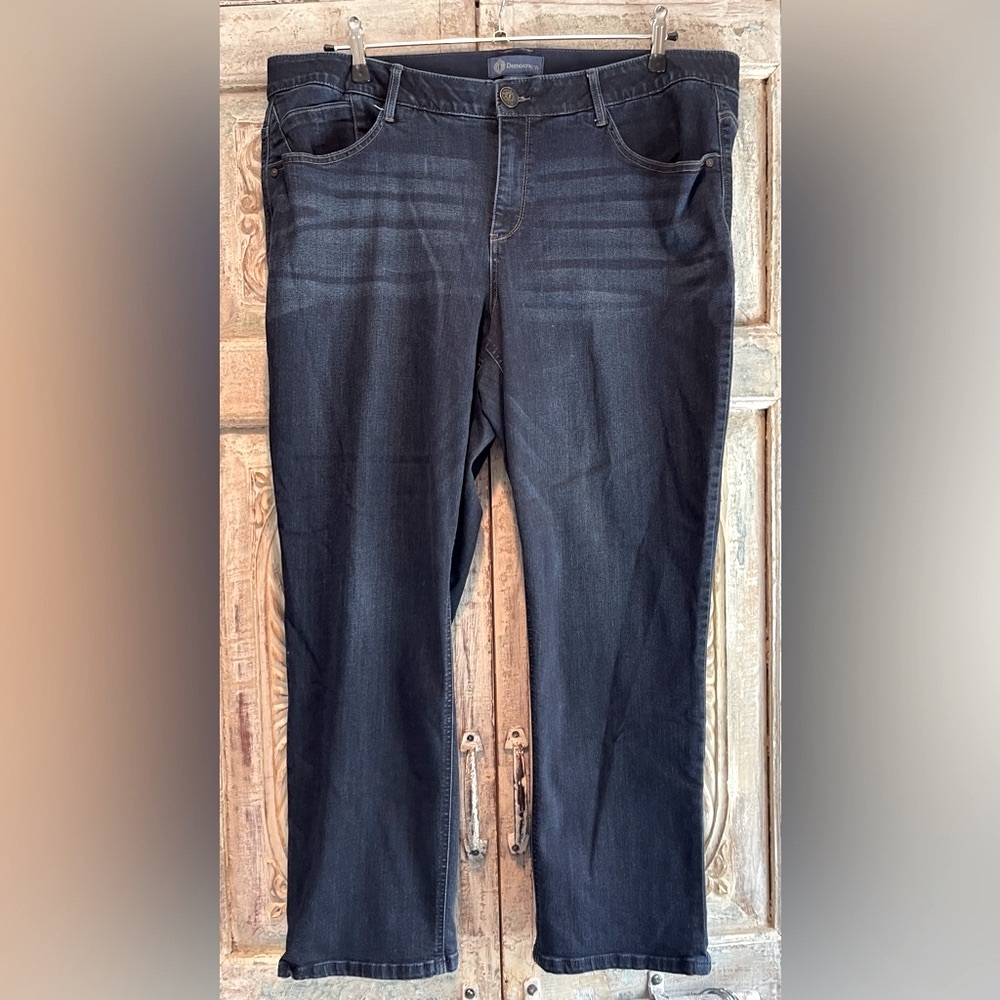Democracy “Ab"solution® Indigo Denim Plus Girlfriend Jeans Sz 22 Sold Out EUC